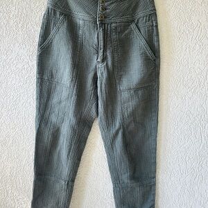 Anthropologie Textured Straight Slim Leg Pants in Gray/Blue Sz 4 100% cotton